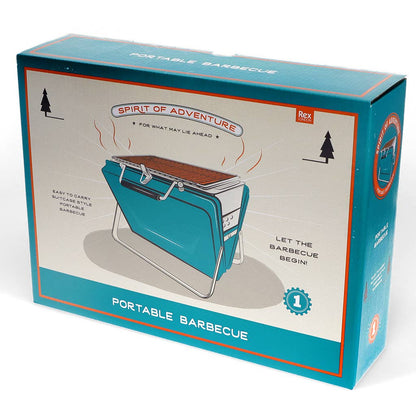 Portable Suitcase BBQ - Petrol Blue