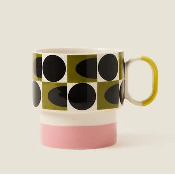 Orla Kiely - Spot Square Oval Pink Mug