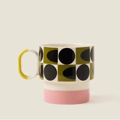 Orla Kiely - Spot Square Oval Pink Mug