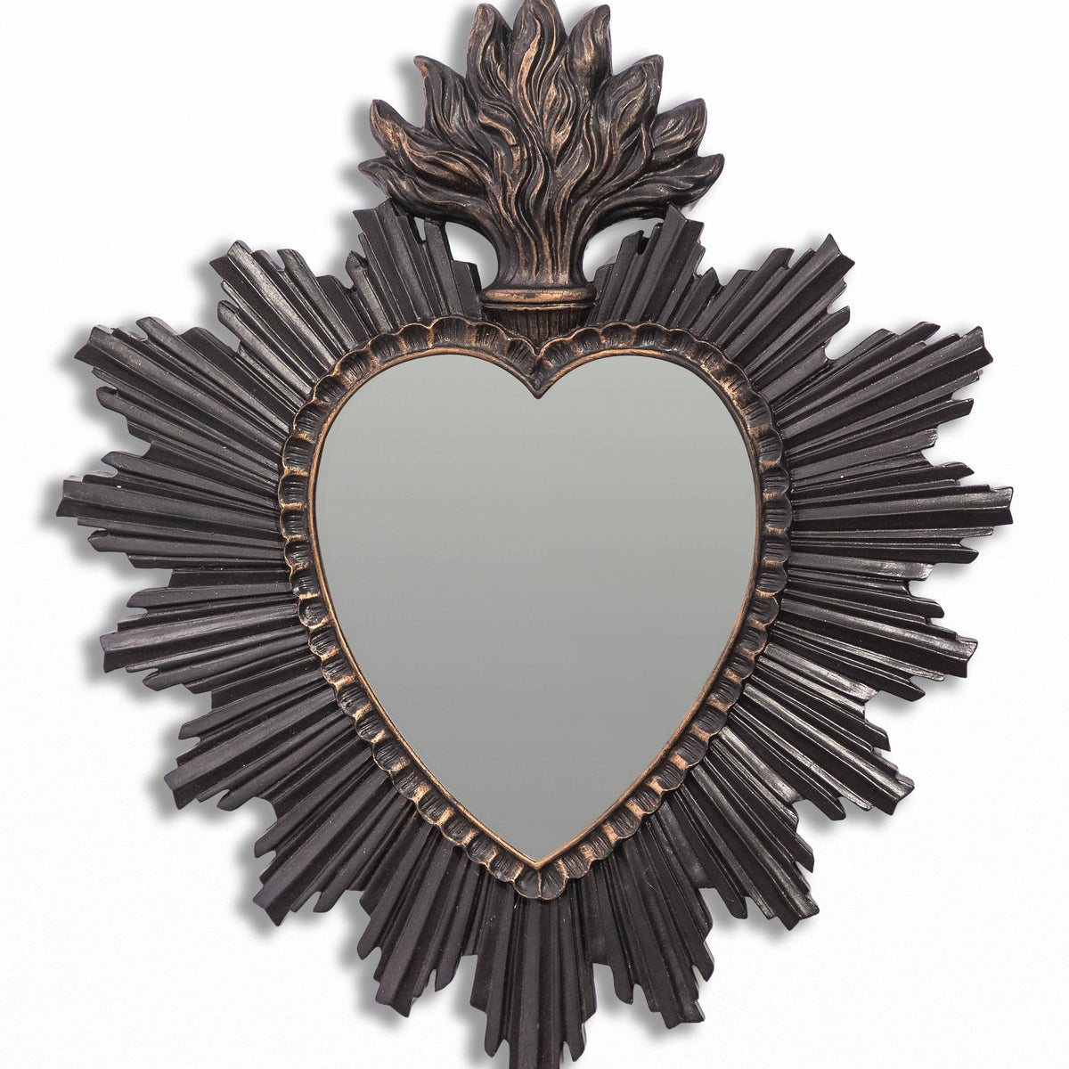 Small Black "Sacred Heart" Mirror
