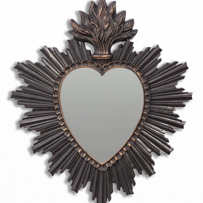 Small Black "Sacred Heart" Mirror