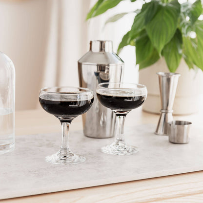 Espresso Martini Cocktail Set with Two Cocktail Glasses