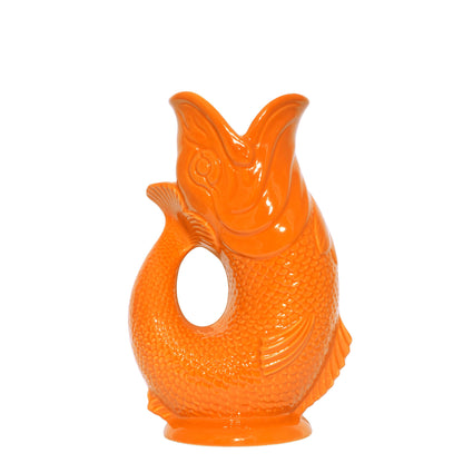 Orange Original Gluggle Jug Pitcher Vase: L (22cm high, 0,6 liter)