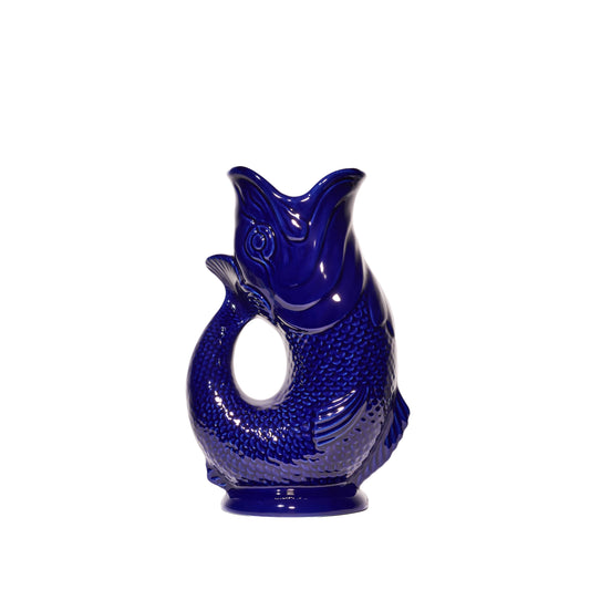 Cobalt Blue Original Gluggle Jug Pitcher Vase: L (22cm high, 0,6 liter)