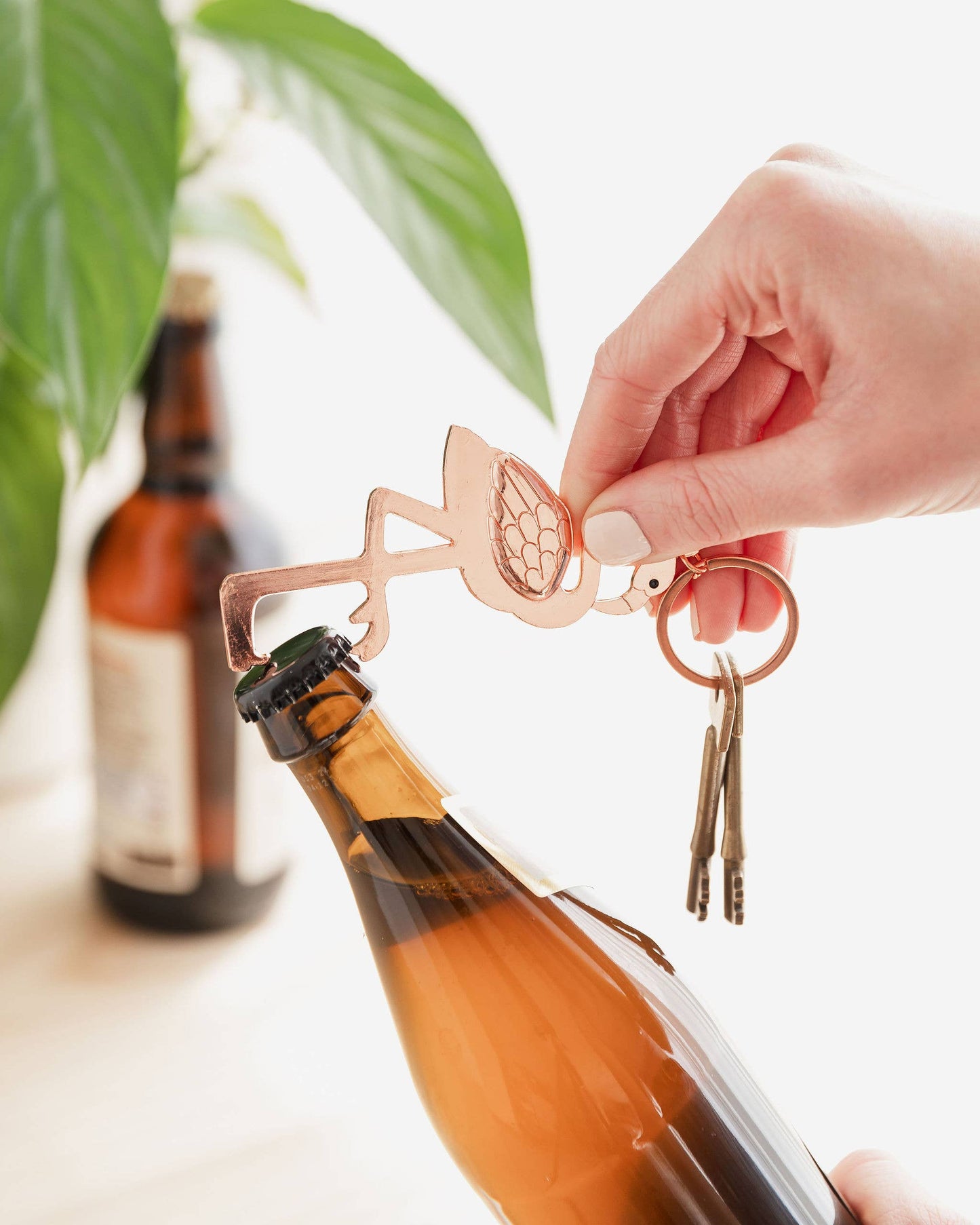 Flamingo Keyring Bottle Opener