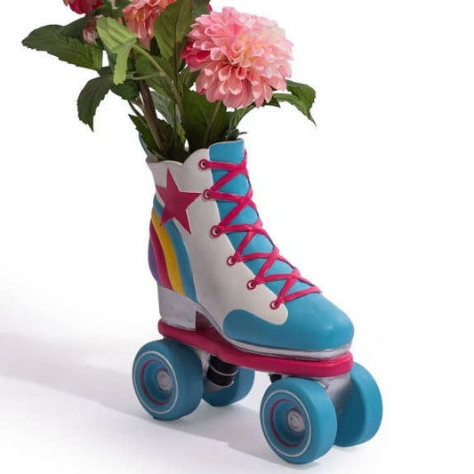 Retro Roller Skate Vase - Rainbow