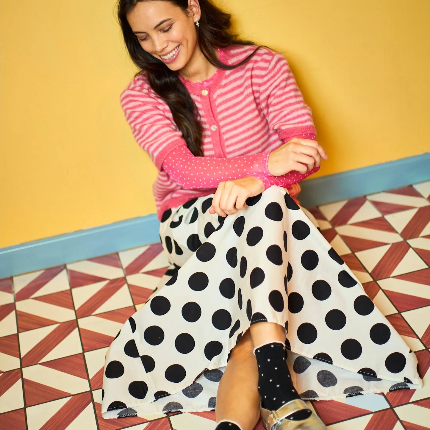 Black Colour - Monaco Skirt - Off White