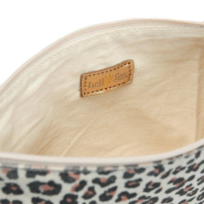 bell&fox - Lily Pouch in Leopard Print Canvas