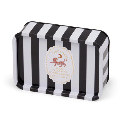Paddywax - A Dopo 184g Tiger Printed Tin Candle - Black Fig & Cedar