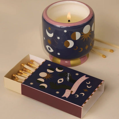 Paddywax - A Dopo 226g Moon Phases Ceramic Candle - Jasmine & Rose