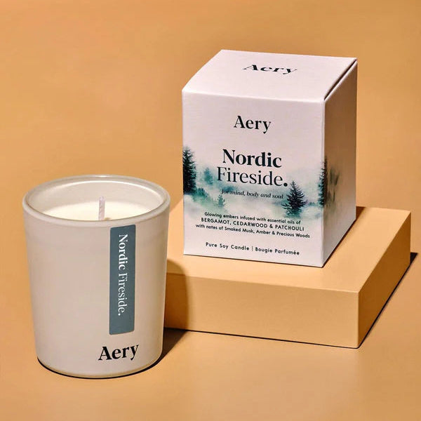 Aery Nordic Fireside Scented Candle