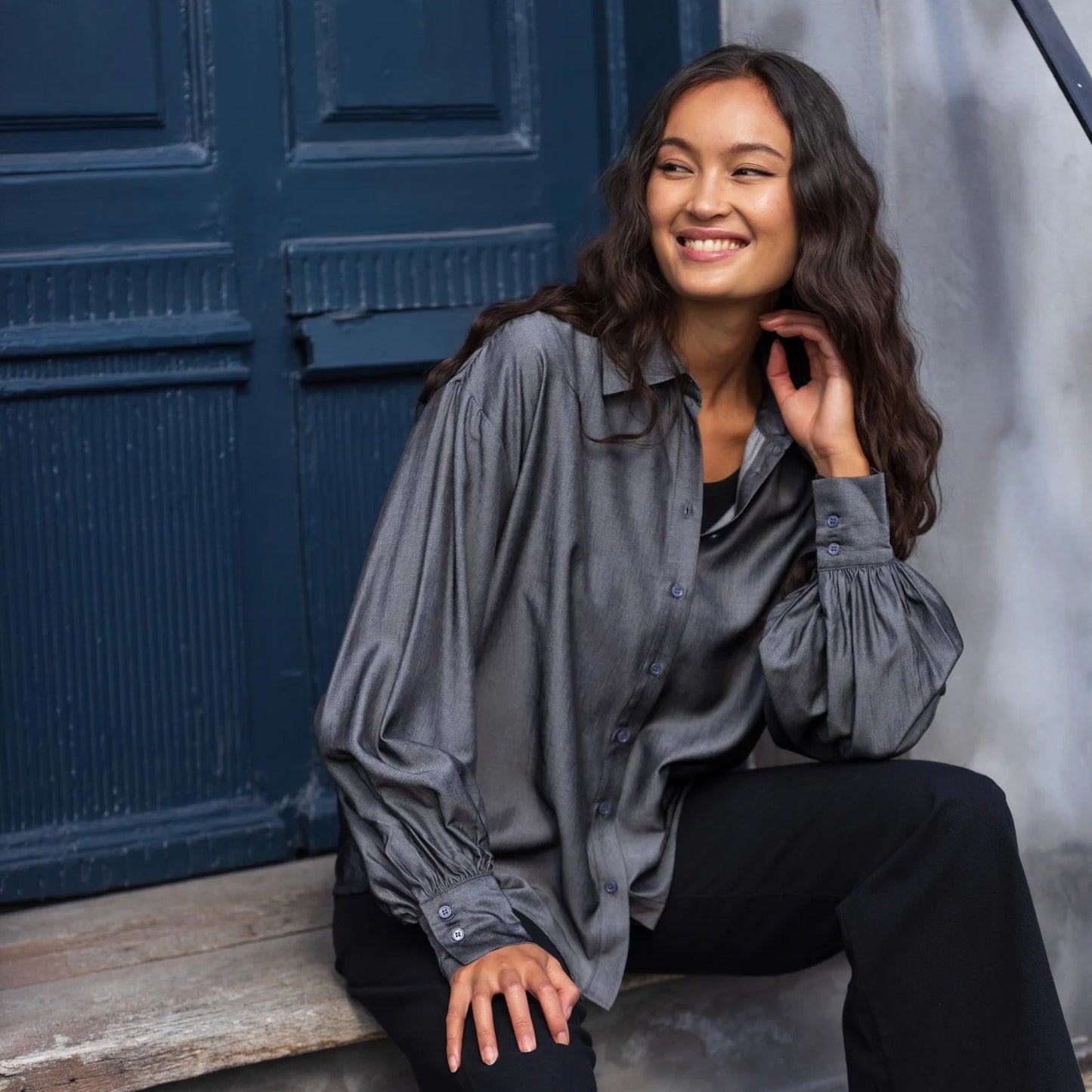 Black Colour Demi Shirt - Black