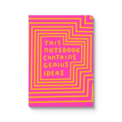 Notebook - This Notebook Contains Genius Ideas - Paperback (A5)