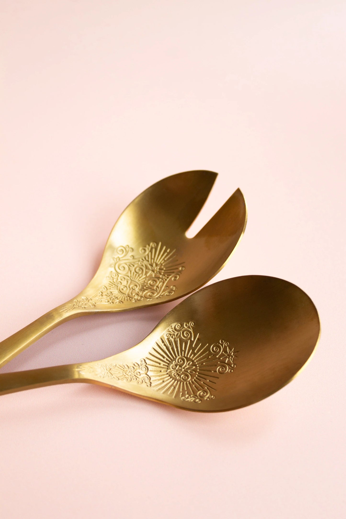 Yvonne Ellen Gold Salad Servers