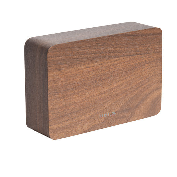 Karlsson - Alarm Clock Square - Dark Wood