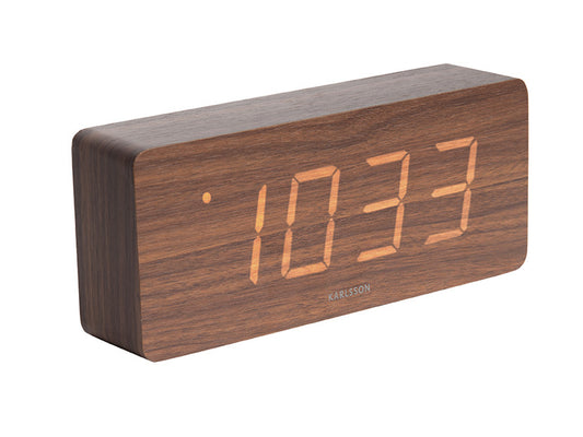 Karlsson - Alarm Clock Tube - Dark Wood