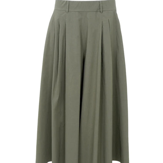 Black Colour - Davina Split Skirt - Army