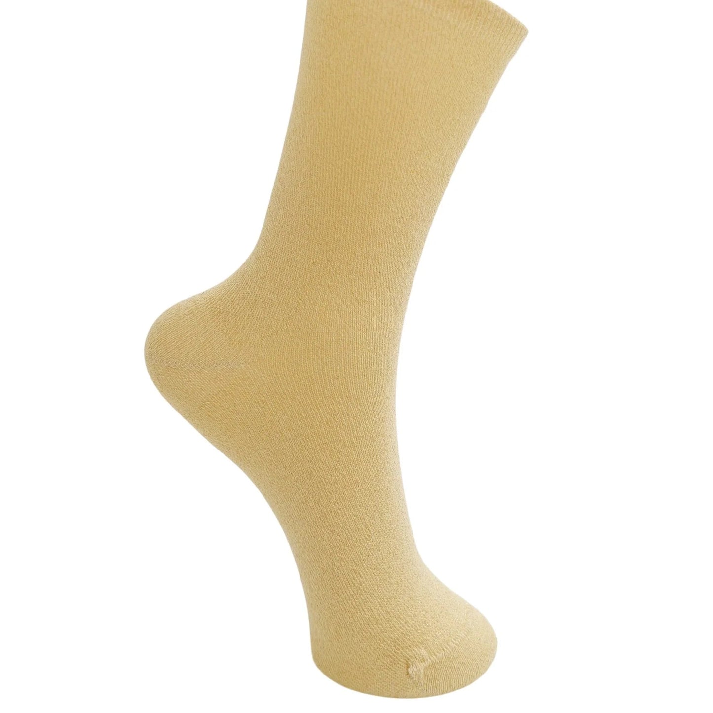 Beige sock on a white background