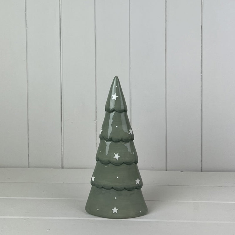 Sage Green Ceramic Tree Decorations