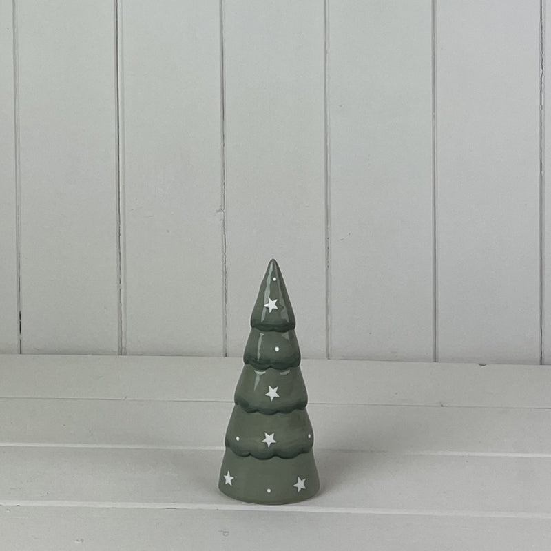 Sage Green Ceramic Tree Decorations