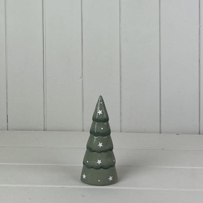 Sage Green Ceramic Tree Decorations