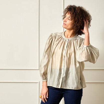 Chalk Dawn Blouse - Taupe