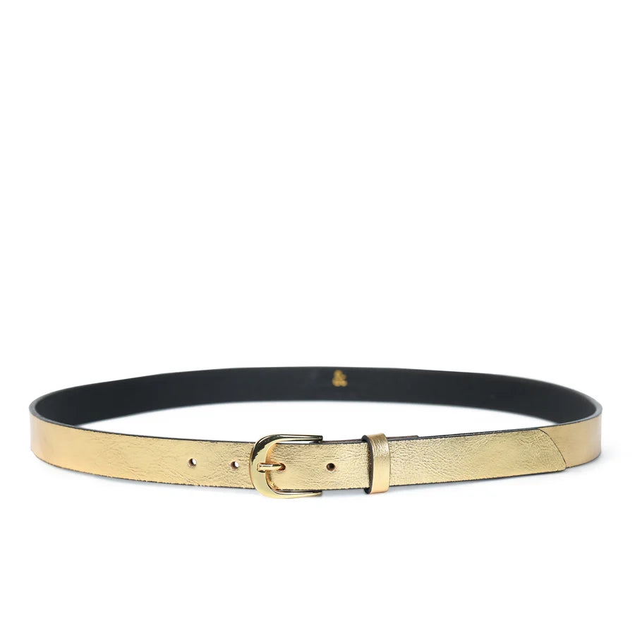 bell&fox ERINA Leather Belt - Dark Gold