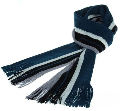 Sideline Collection - Light Retro Stripe Scarf - Hollis - Denim Blue