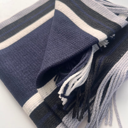 Sideline Collection - Light Retro Stripe Scarf - Hollis - Blue