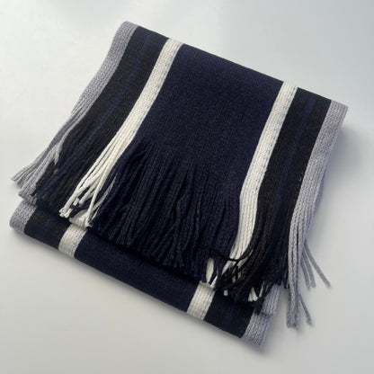 Sideline Collection - Light Retro Stripe Scarf - Hollis - Blue