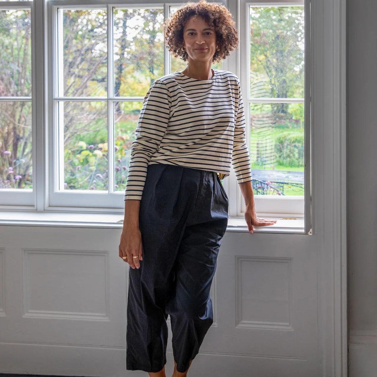 Chalk - Fleur Top Black and Cream