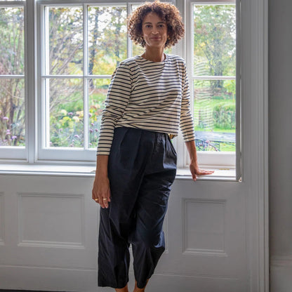 Chalk - Fleur Top Black and Cream