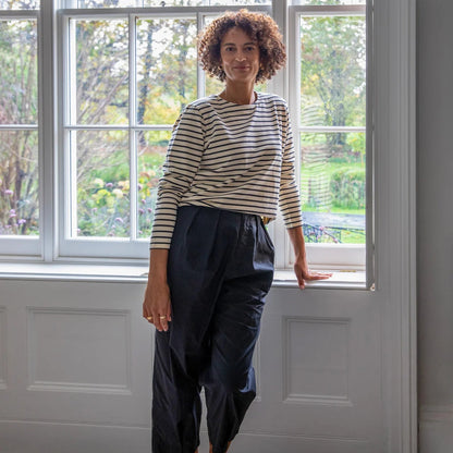 Chalk - Fleur Top Black and Cream