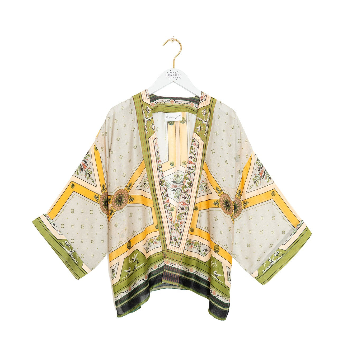 One Hundred Stars - Fleur De Lys Gold Kimono