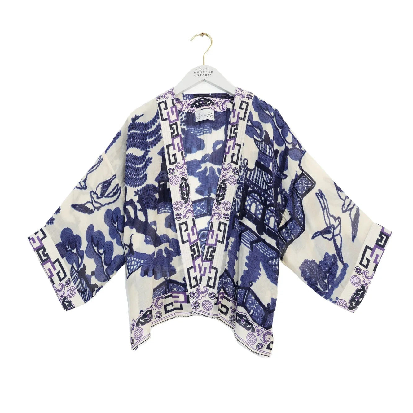 One Hundred Stars - Giant Willow Blue Kimono