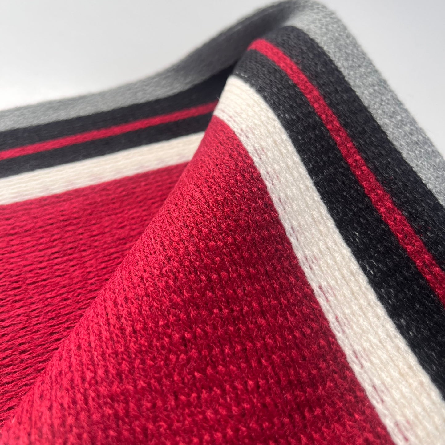 Sideline Collection - Light Retro Stripe Scarf - Hollis - Red