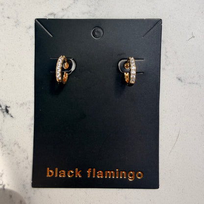 Clear Diamonte Huggie earrings