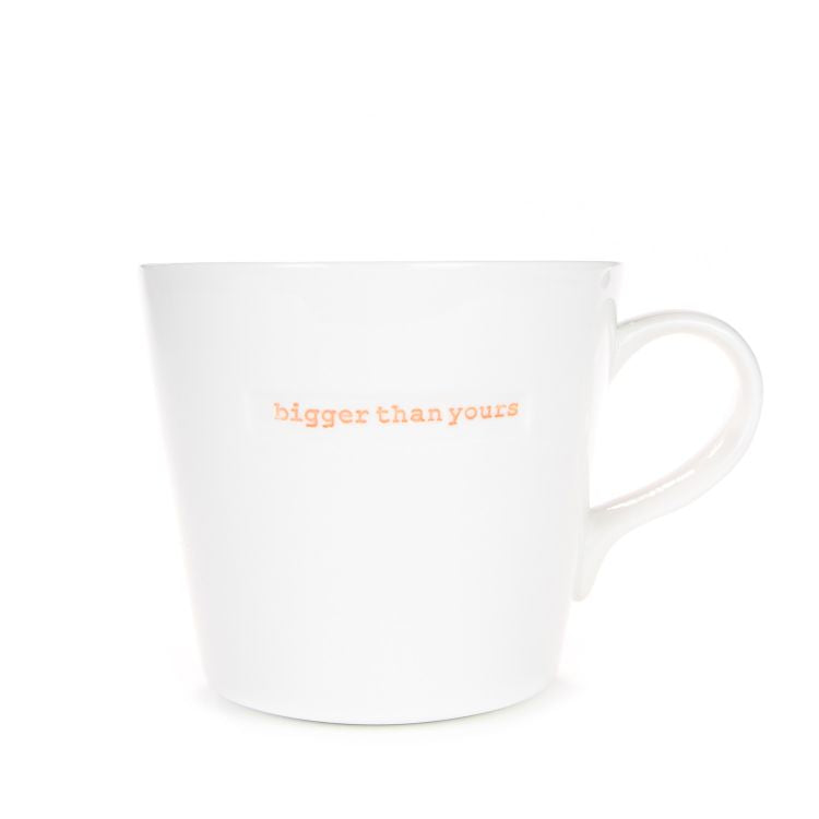 Keith Brymer Jones retro word range Large Bucket Mug 500ml "bigger than yours”