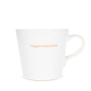 Keith Brymer Jones retro word range Large Bucket Mug 500ml "bigger than yours”