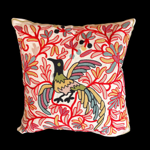 Sun & Cee Embroidered Cushion Cover  - Birdy