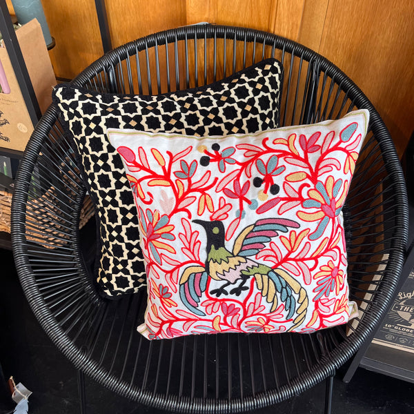 Sun & Cee Embroidered Cushion Cover  - Birdy