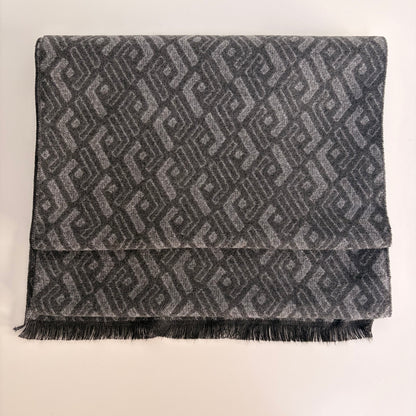 Sons Limited - Men's Plaid Knit Scarves - Turner - Grey