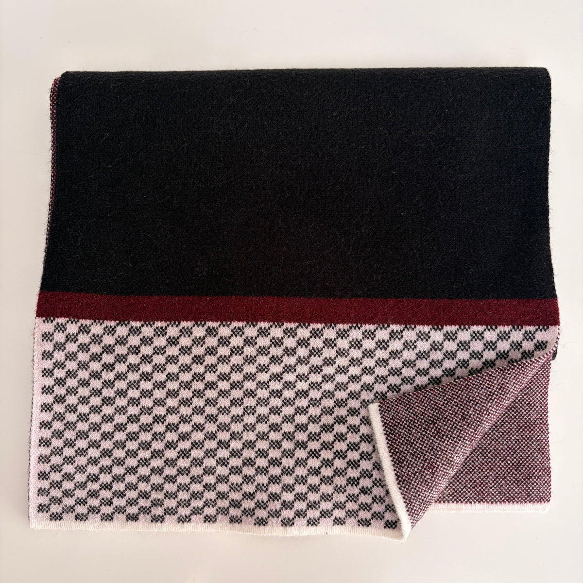 Sons Limited - Men's Plaid Knit Scarves - Smith - Black