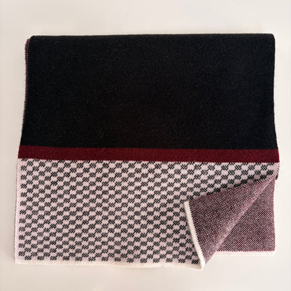 Sons Limited - Men's Plaid Knit Scarves - Smith - Black