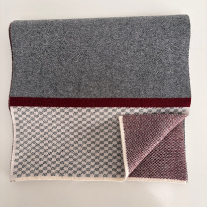 Sons Limited - Men's Plaid Knit Scarves - Smith - Grey