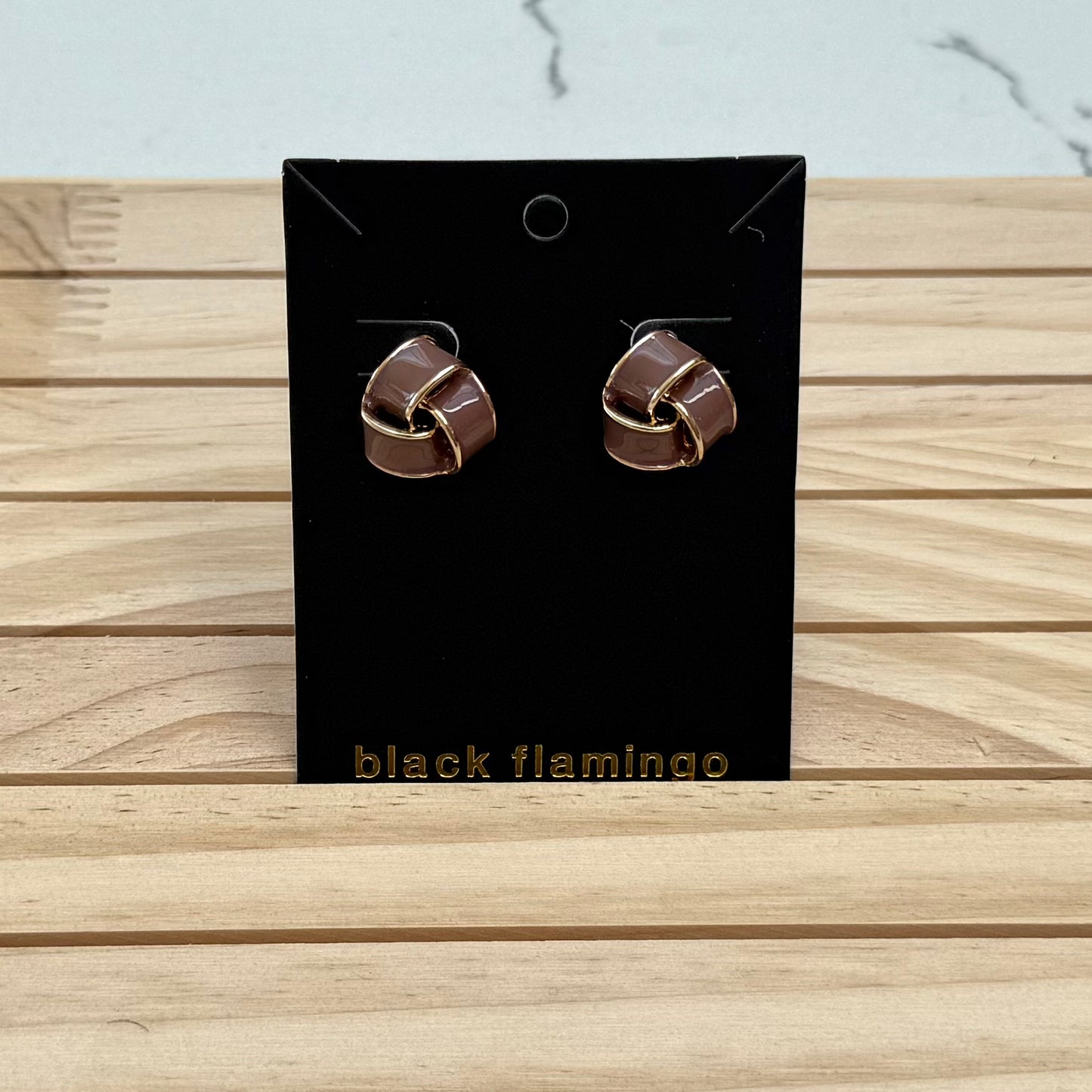 Black Flamingo - Knotty Studs - Mauve