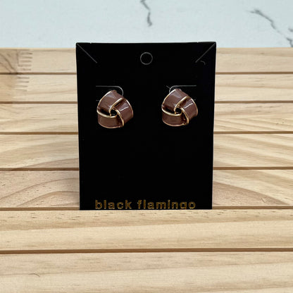 Black Flamingo - Knotty Studs - Mauve