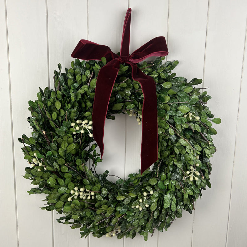 Mistletoe Wreath with Red Bow - in 3 sizes