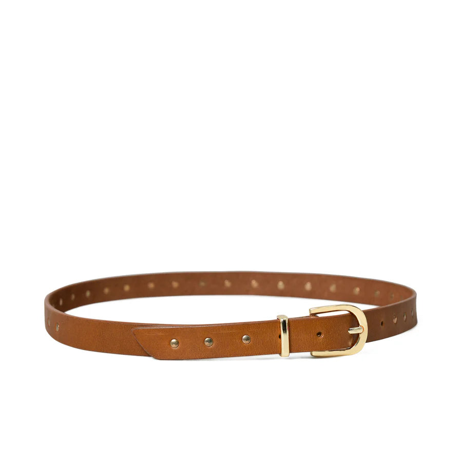 bell&fox MIRA Studded Leather Belt - Caramel