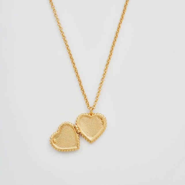 Fable England - Gaia Lily Heart Locket Necklace